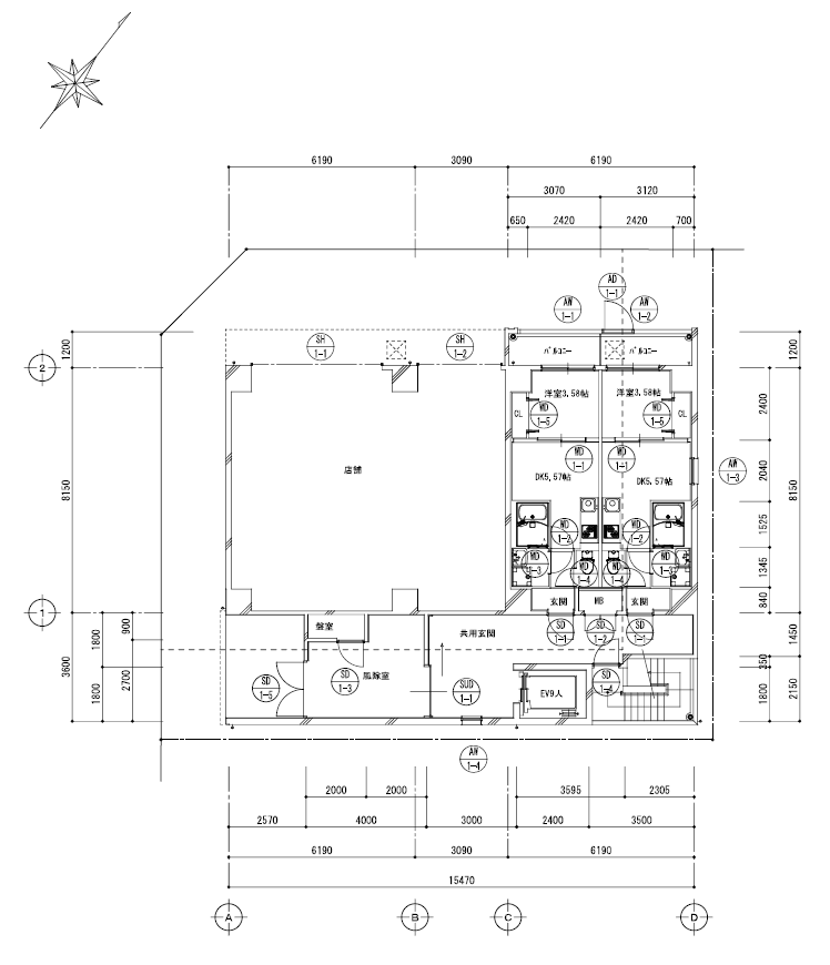 Serie東淀川　店舗間取り図